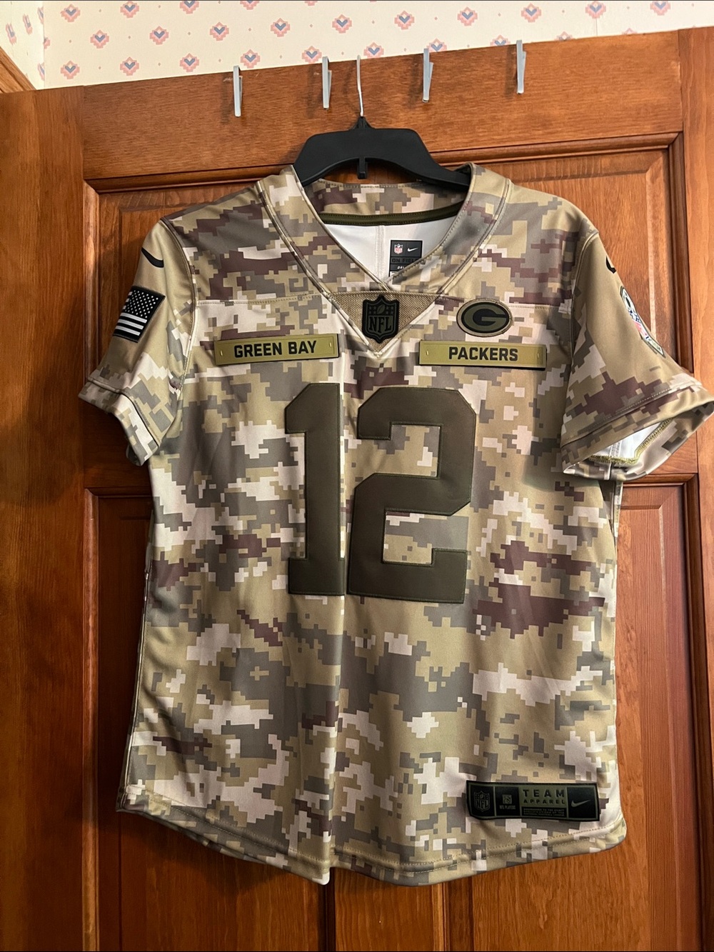 Green Bay Packers #12 Aaron Rodger’s Camo NFL Jersey